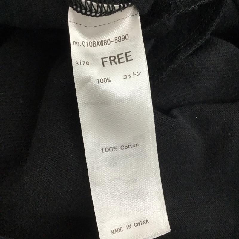 マウジー MOUSSY ワンピース ロングスカート 010BAW80-5890 サイドスリット カットソー 半袖 FREE 無地 黒 / ブラック / レディース USED 古着 中古 10116205