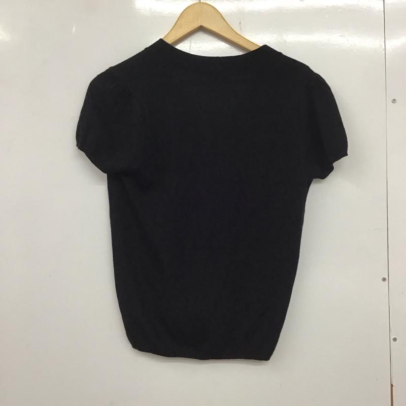 ザラニット ZARA KNIT ニット、セーター 半袖 0367/009/800 L 無地 黒 / ブラック / レディース USED 古着 中古 10133736