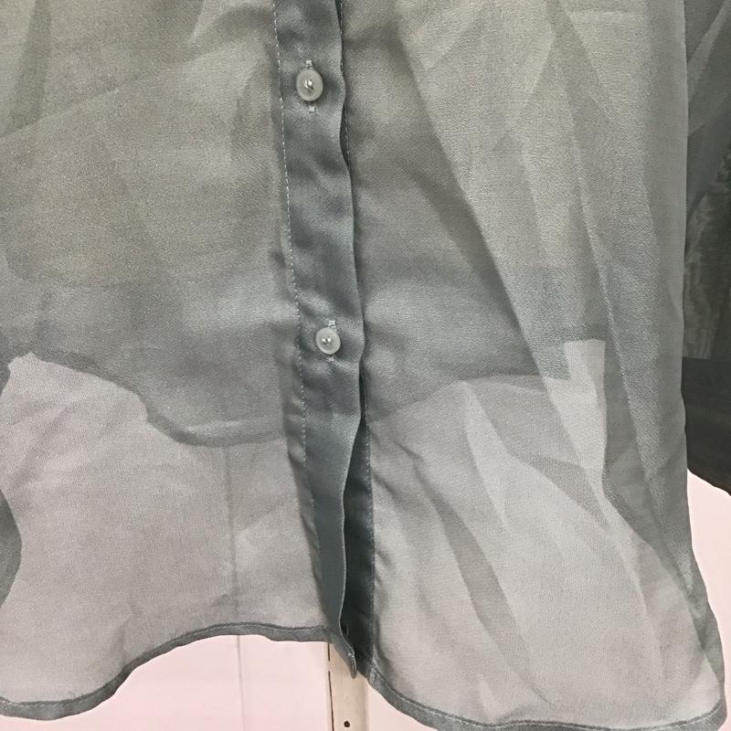 アルシーヴ archives シャツ、ブラウス 長袖 AR-0291 シアーシャツ 無地 緑 / グリーン / レディース USED 古着 中古 10114092
