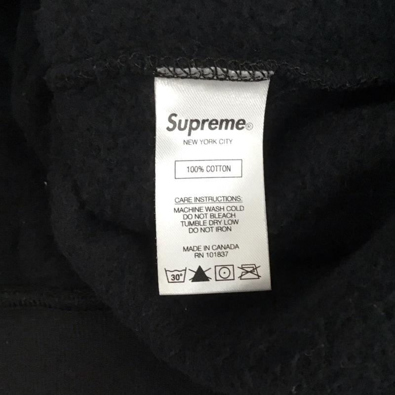 シュプリーム Supreme パーカー 長袖 プルオーバーパーカー スウェット L ロゴ、文字 黒 / ブラック / メンズ USED 古着 中古 10145530