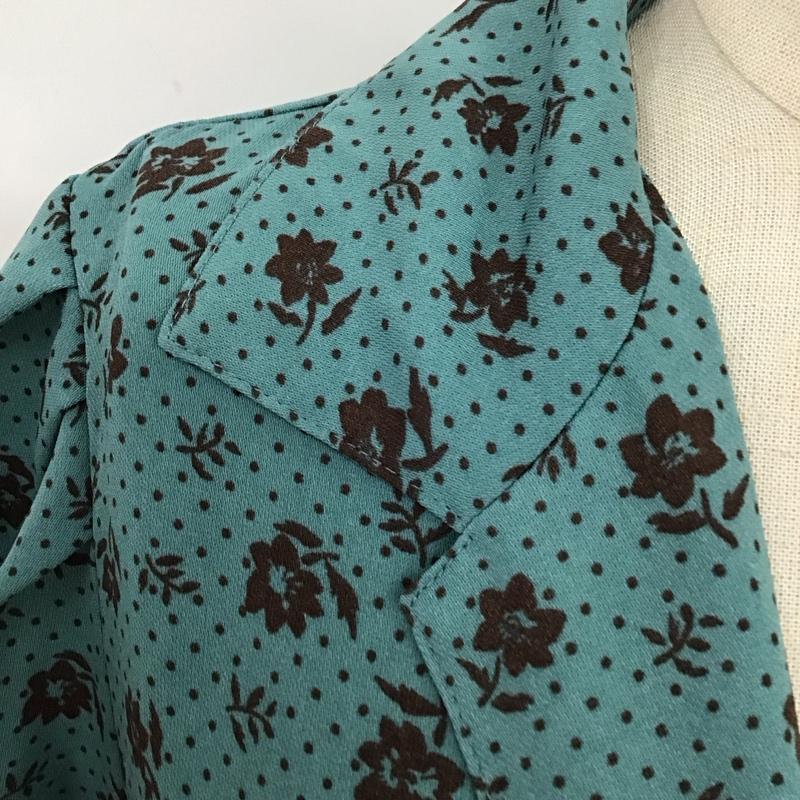 マウジー MOUSSY シャツ、ブラウス 半袖 010CAH30-6020 VINTAGE FLOWER 開襟 FREE 総柄 青 / ブルー / レディース USED 古着 中古 10119396