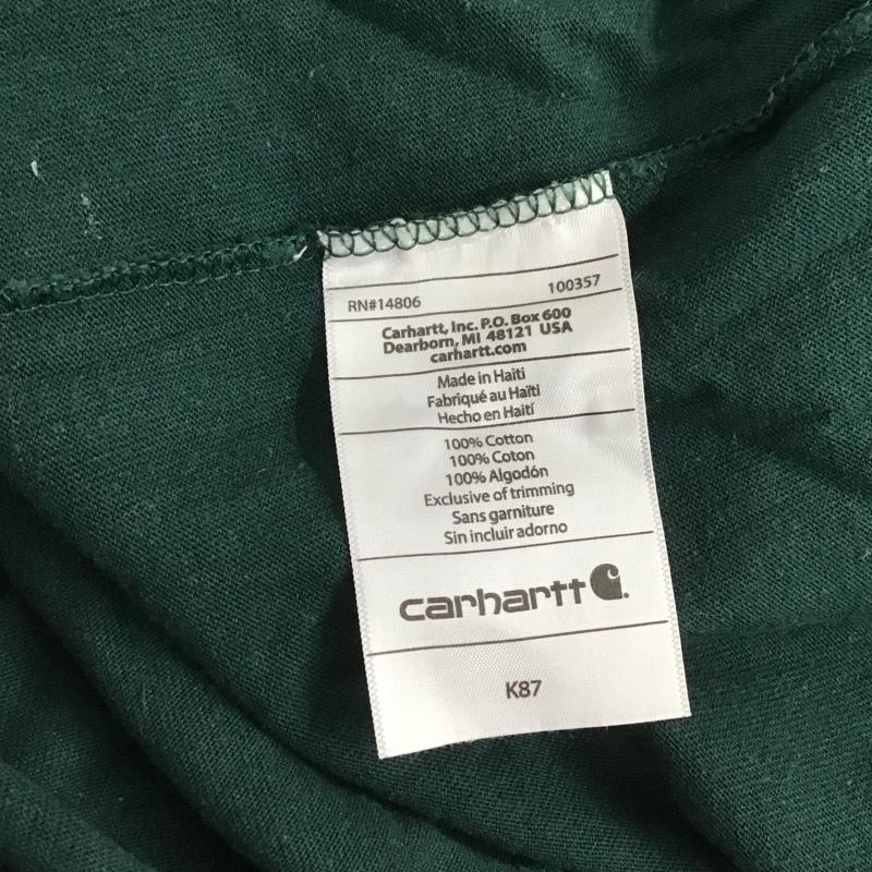 カーハート Carhartt Tシャツ 半袖 半袖カットソー プリントTシャツ クルーネックカットソー XL ロゴ、文字 緑 / グリーン / メンズ USED 古着 中古 10140101