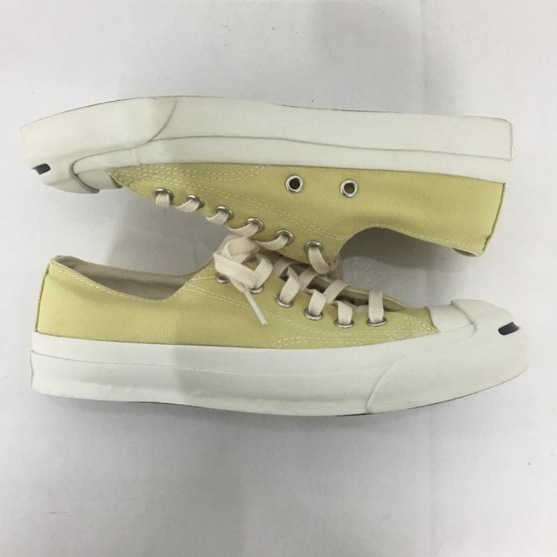 コンバース CONVERSE スニーカー スニーカー 1SC844 ジャックパーセル JACK PURCELL PET-CANVAS 23.5cm 23.5cm ロゴ、文字 黄 / イエロー / X 白 / ホワイト / レディース USED 古着 中古 10127009