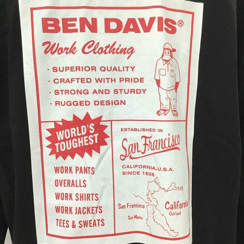 ベンデイビス BEN DAVIS シャツ、ブラウス 長袖 長袖シャツ カラーシャツ ポケットシャツ 長袖カットソー M ロゴ、文字 黒 / ブラック /  メンズ USED 古着 中古 10110729