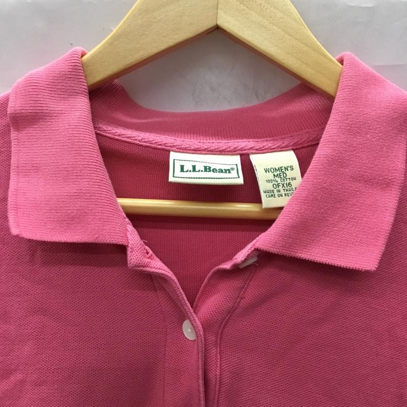 エルエルビーン L.L.Bean ポロシャツ 半袖 無地 桃 / ピンク / レディース USED 古着 中古 10116110