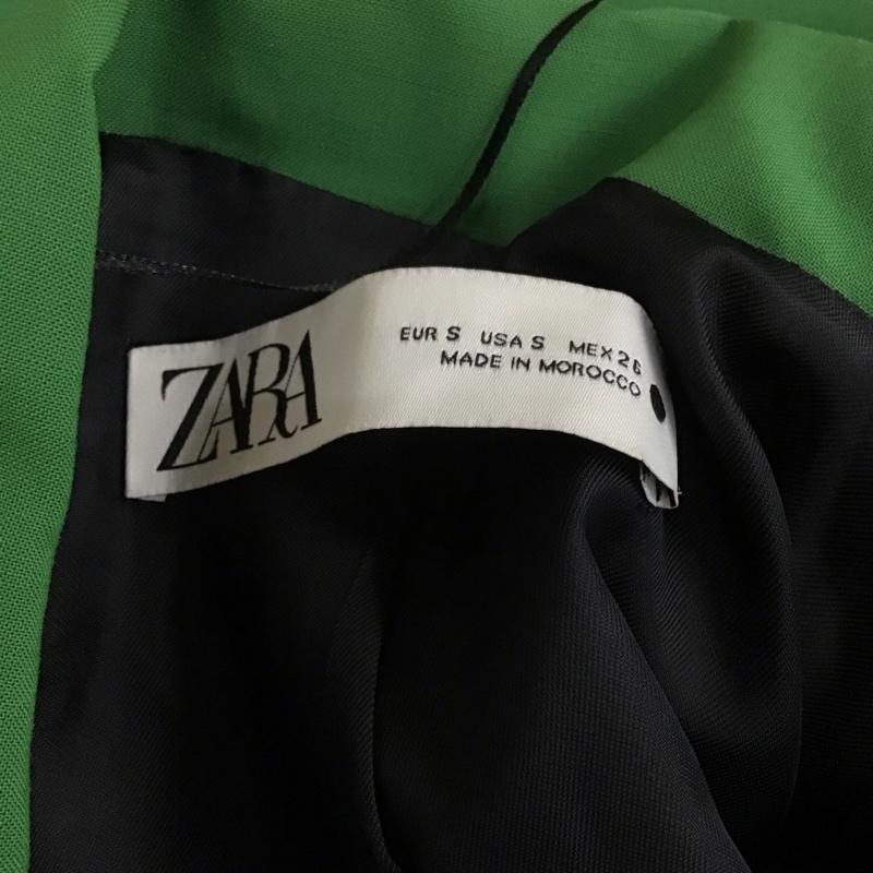ザラ ZARA ジャケット、上着 ジャケット、ブレザー 3030 457 500 テーラード S 無地 緑 / グリーン / レディース USED 古着 中古 10113513
