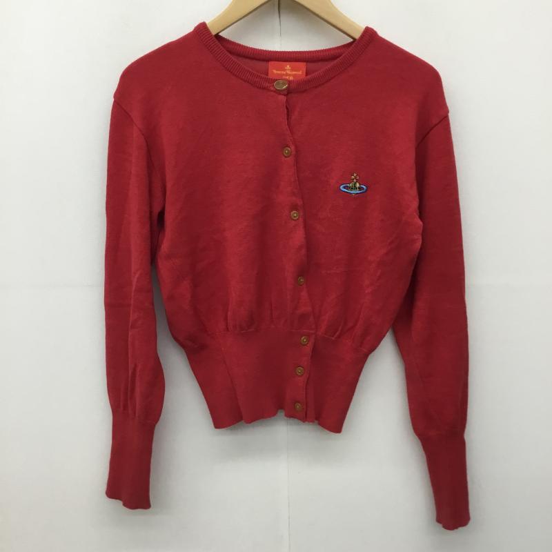 ヴィヴィアン ウエストウッド レッドレーベル Vivienne Westwood red label カーディガン 長袖 ロゴ、文字 赤 / レッド / レディース USED 古着 中古 10137588