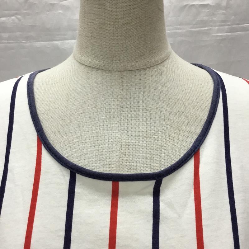 古着 USED カットソー 半袖 半袖カットソー プリントTシャツ クルーネックカットソー 46 ストライプ マルチカラー / マルチカラー / レディース USED 古着 中古 10118481