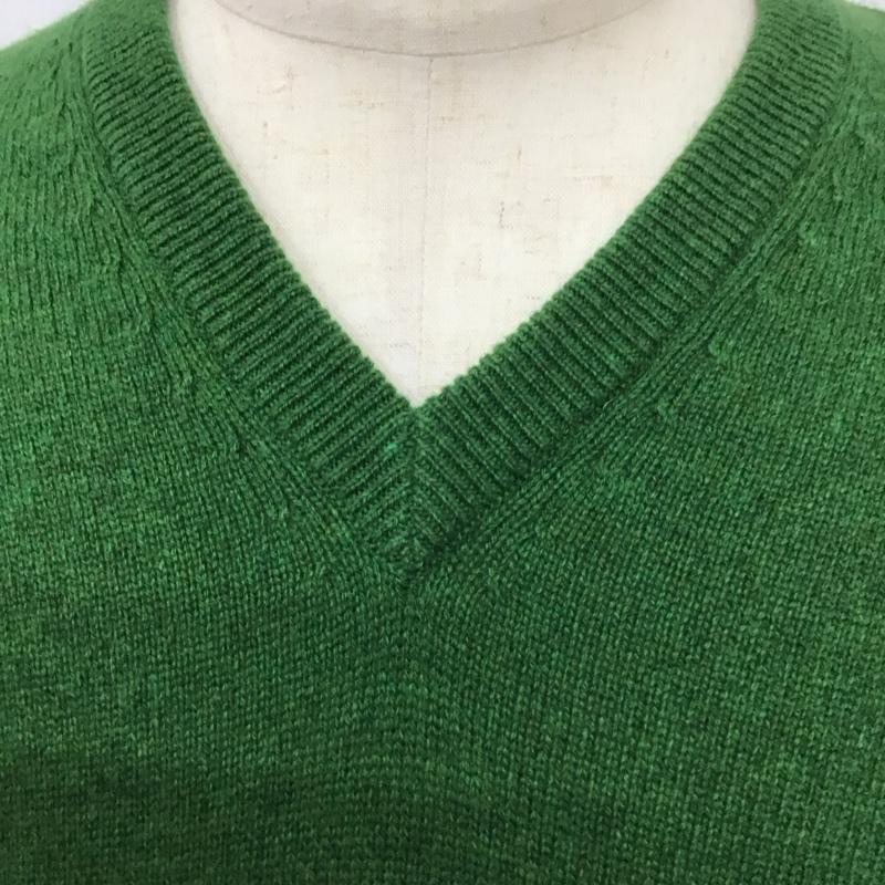 ブルックスブラザーズ BROOKS BROTHERS ベスト ベスト ニットベスト ノースリーブカットソー セーター Vネックカットソー M 無地 緑 / グリーン / メンズ USED 古着 中古 10112106