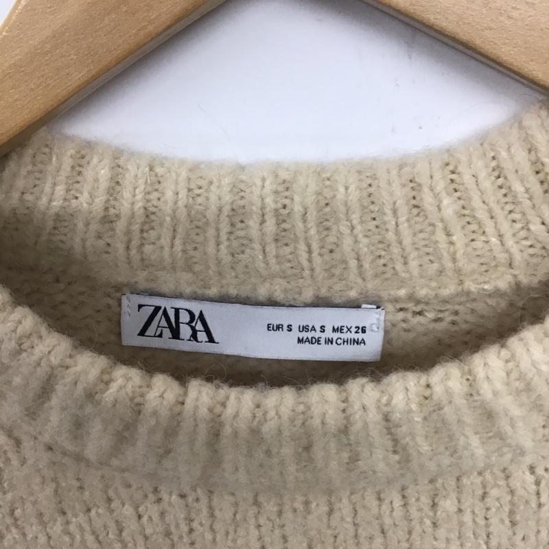 ザラ ZARA ニット、セーター 長袖 9598/125/712 ふわもこニット S 無地 ベージュ / ベージュ / レディース USED 古着 中古 10132856