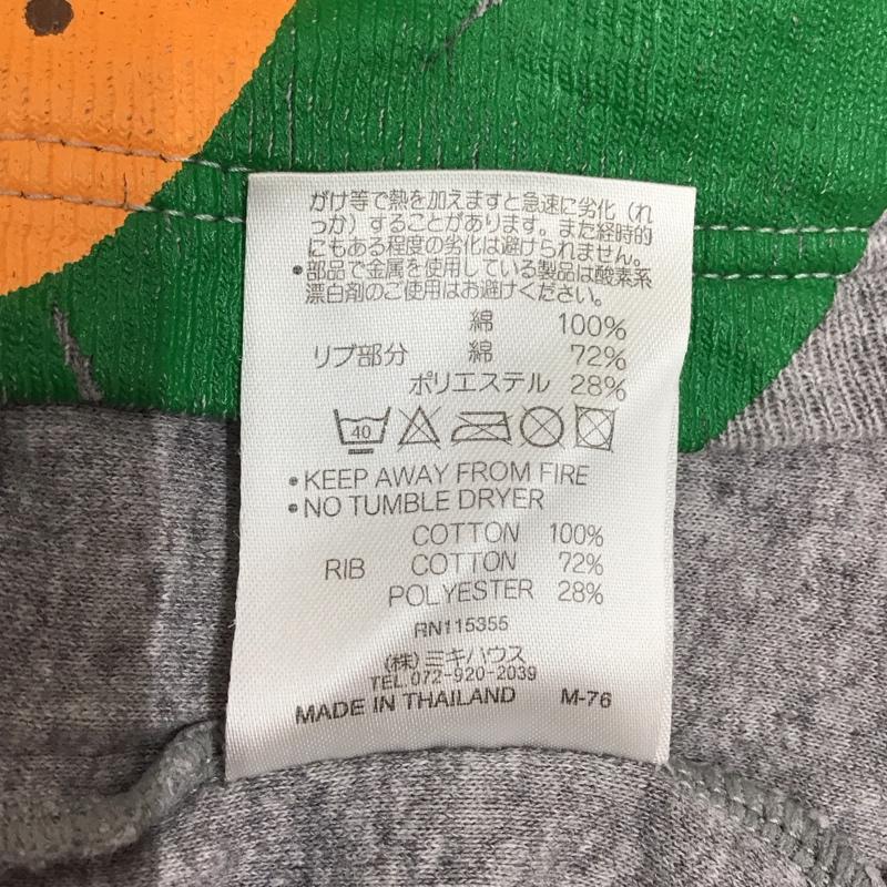 ミキハウス MIKIHOUSE Tシャツ 長袖 110cm 無地 X プリント 灰 / グレー / ボーイズ USED 古着 中古 10116791