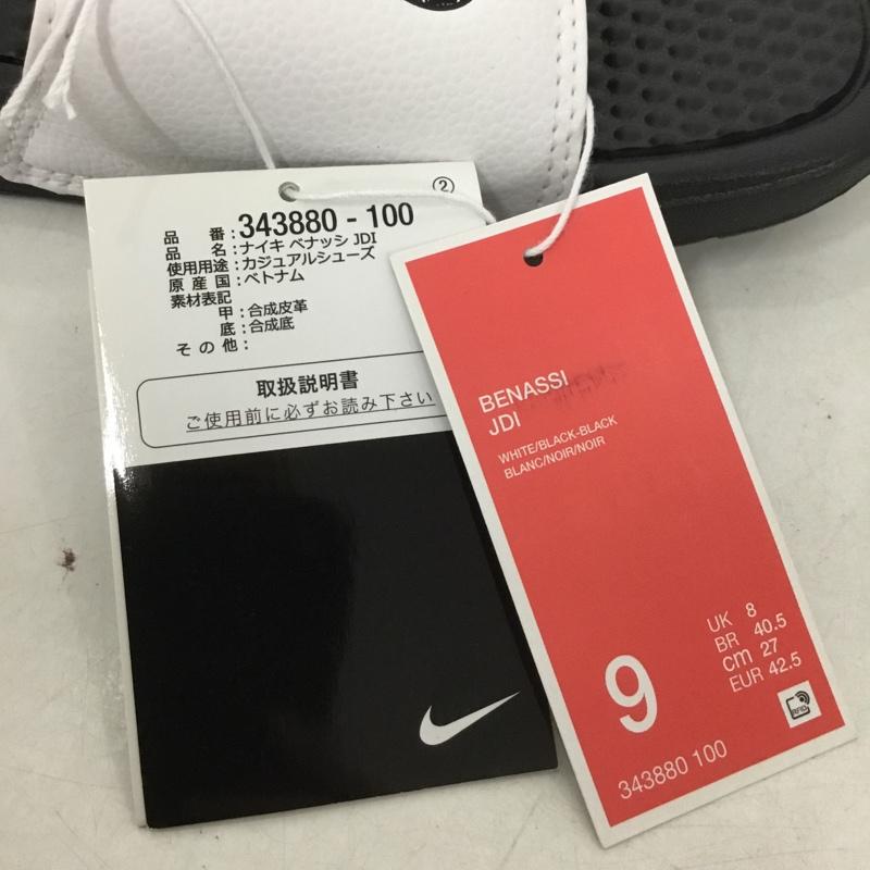 ナイキ NIKE サンダル サンダル 343880-100 ベナッシ JDI 27cm タグ付き 27.0cm ロゴ、文字 白 / ホワイト / X 黒 / ブラック / メンズ USED 古着 中古 10140167