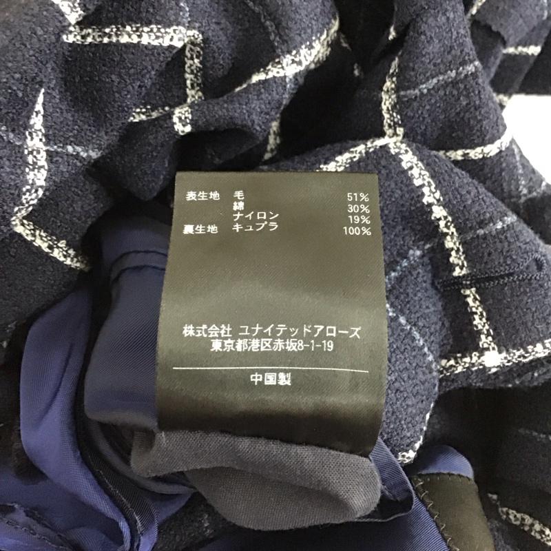 ユナイテッドアローズ UNITED ARROWS ジャケット、上着 ジャケット、ブレザー カジュアルジャケット アウター カラージャケット 44 チェック 紺 / ネイビー / メンズ USED 古着 中古 10150869