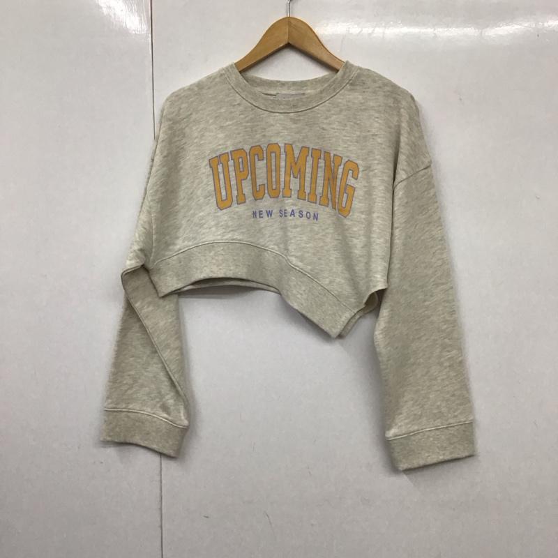ページボーイ PAGEBOY トレーナー 長袖 FREE プリント X ロゴ、文字 灰 / グレー / レディース USED 古着 中古 10130429