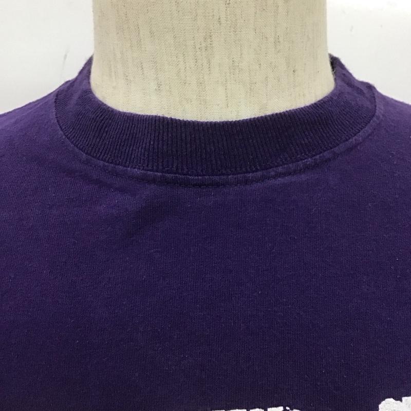 チャンピオン Champion Tシャツ 半袖 半袖カットソー プリントTシャツ クルーネックカットソー M プリント 紫 / パープル / メンズ USED 古着 中古 10107213