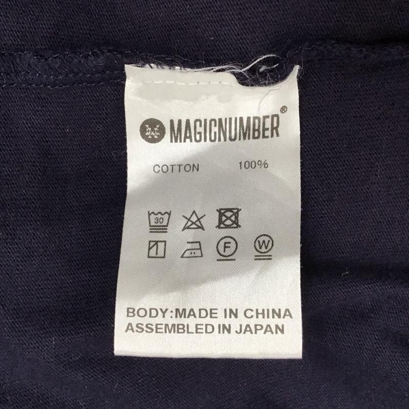 マジック ナンバー MAGIC NUMBER Tシャツ 半袖 半袖カットソー プリントTシャツ クルーネックカットソー L 無地 紺 / ネイビー / メンズ USED 古着 中古 10116178