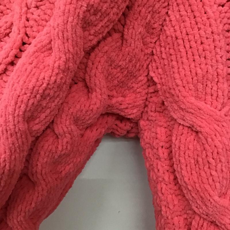 アズールバイマウジー AZUL BY MOUSSY ニット、セーター 長袖 251eab70-089i CHENILLE CABLE PULLOVER L 無地 桃 / ピンク / メンズ USED 古着 中古 10120174