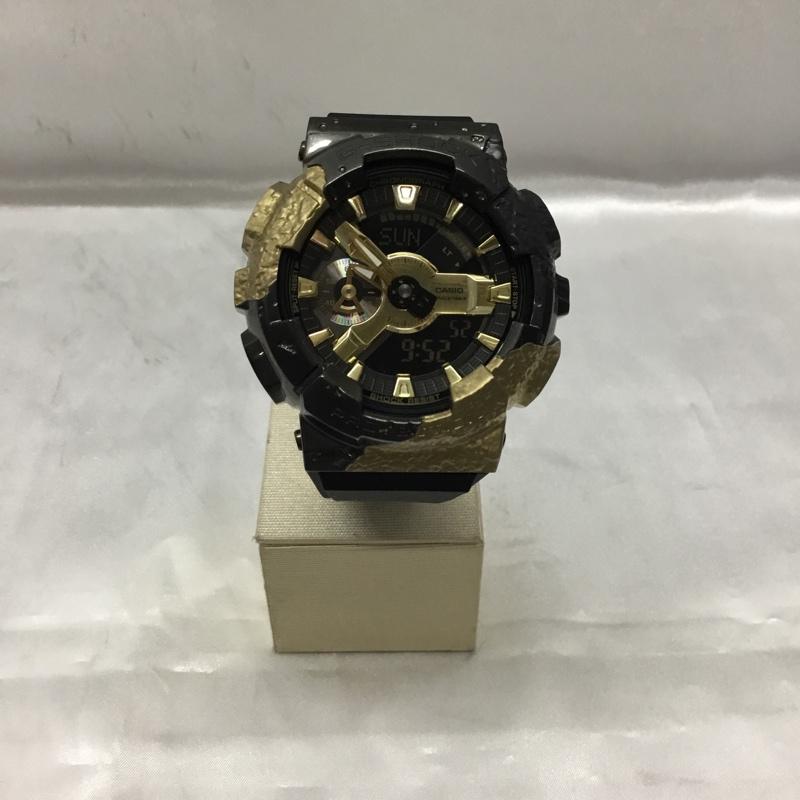 ジーショック G-SHOCK 腕時計 アナログ(クォーツ式) GM-5600SG-9JF 40周年 箱有 デジタル ロゴ、文字 黒 / ブラック / X 金 / ゴールド / メンズ USED 古着 中古 10109228