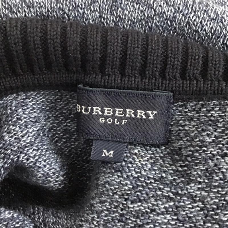 バーバリーゴルフ BURBERRY GOLF ベスト ベスト BGT97-853-28 ニット プルオーバー M ワンポイント 紺 / ネイビー / メンズ USED 古着 中古 10120395