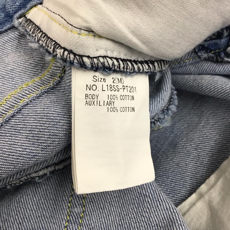 リルリリー lilLilly パンツ デニム、ジーンズ L18SS-PT201 ストレッチ M ダメージ加工 青 / ブルー / レディース USED 古着 中古 10117364