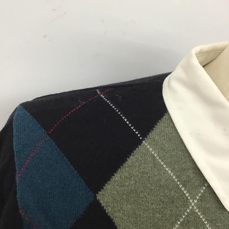 エディーバウアー Eddie Bauer ポロシャツ 長袖 長袖ポロシャツ カラーシャツ ロングスリーブカットソー M チェック マルチカラー / マルチカラー /  メンズ USED 古着 中古 10112553