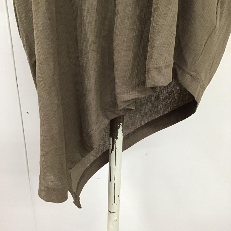 ジーナシス JEANASIS カットソー 半袖 JS063451SB アシンメトリー 変形トップス FREE 無地 灰 / グレー / レディース USED 古着 中古 10116224