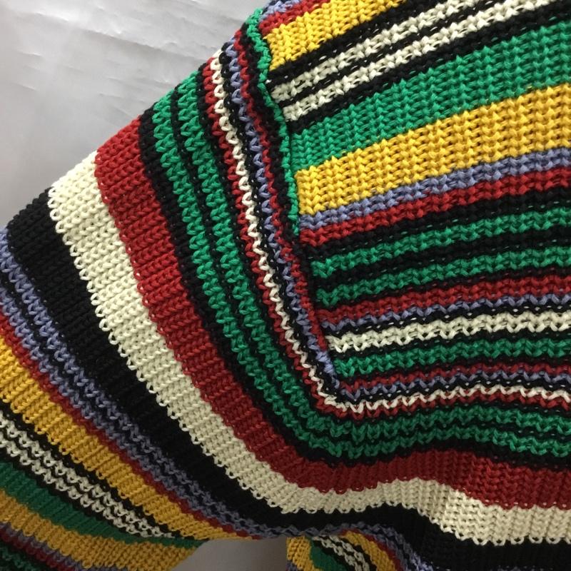 シュプリーム Supreme ニット、セーター 長袖 20aw StaticSweater ニット セーター ボーダー 長袖ニットカットソー L ボーダー柄 マルチカラー / マルチカラー / メンズ USED 古着 中古 10114800