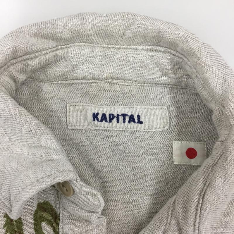 キャピタル KAPITAL カットソー 長袖 M 無地 ベージュ / ベージュ /  メンズ USED 古着 中古 10113455