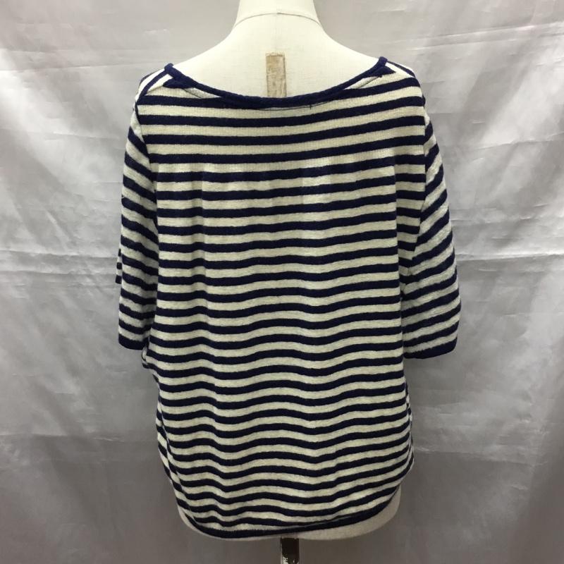 マカフィー MACPHEE カットソー 半袖 半袖カットソー ボーダーTシャツ クルーネックカットソー 1 ボーダー柄 白 / ホワイト / X 紺 / ネイビー / レディース USED 古着 中古 10118459