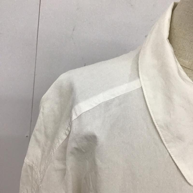 ザラ ZARA シャツ、ブラウス 長袖 8372 039 250 ロングシャツ M 無地 白 / ホワイト / レディース USED 古着 中古 10116219