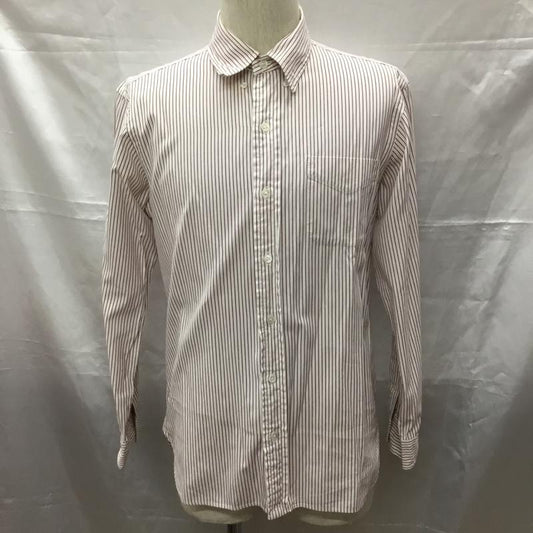 ラルフローレン RALPHLAUREN シャツ、ブラウス 長袖 長袖シャツ カラーシャツ ポケットシャツ 長袖カットソー ストライプシャツ L ストライプ 白 / ホワイト / X 赤 / レッド /  メンズ USED 古着 中古 10113290