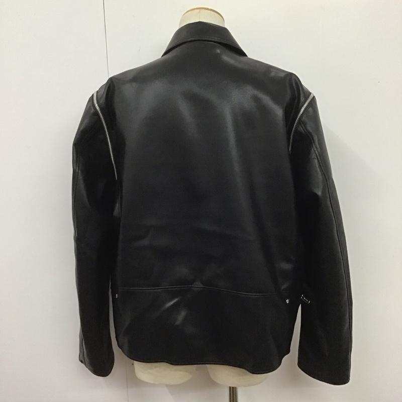 ジーユー GU ジャケット、上着 ライダース 351028 2WAYライダース UNDERCOVER ベスト フェイクレザー XL 無地 黒 / ブラック / メンズ USED 古着 中古 10107062