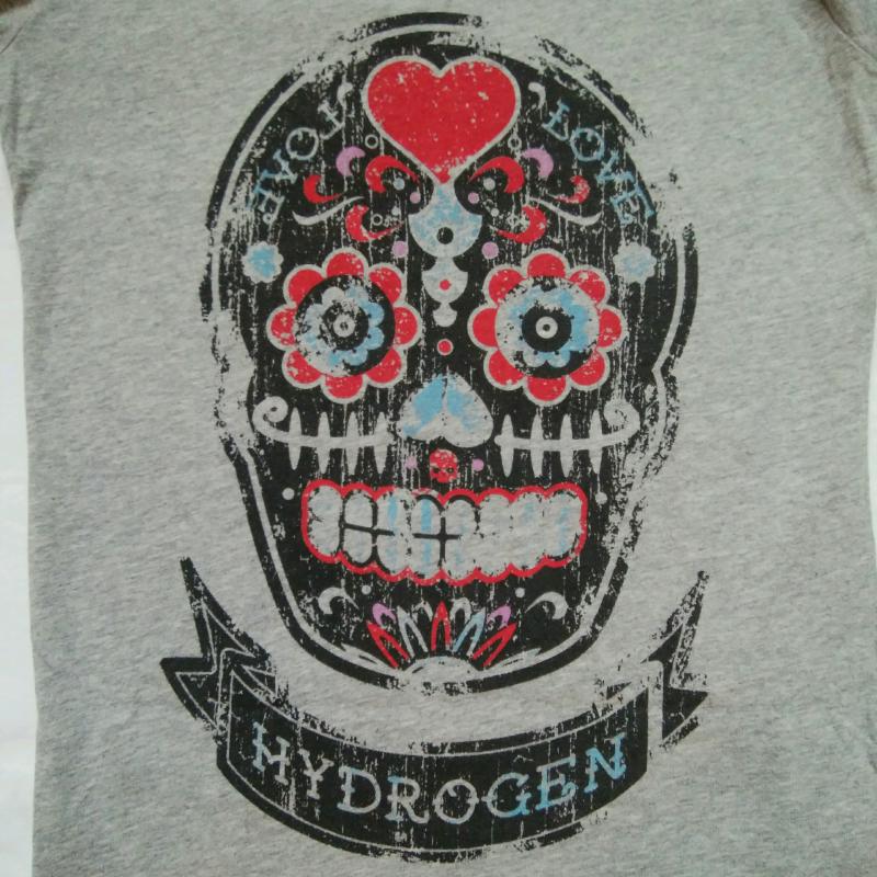ハイドロゲン HYDROGEN カットソー 半袖 XS 無地 X ロゴ、文字 灰 / グレー /  レディース USED 古着 中古 10029274