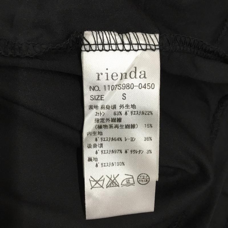リエンダ rienda タンクトップ タンクトップ 1107S980-0450 ノースリーブ チュニック S レース柄 黒 / ブラック / X 白 / ホワイト / レディース USED 古着 中古 10118171