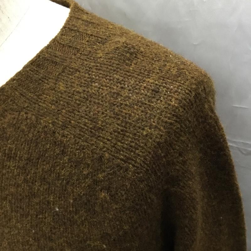ジェネラルサプライ GENERALSUPPLY ニット、セーター 長袖 長袖ニットカットソー ニット セーター クルーネックニット L 無地 茶 / ブラウン / メンズ USED 古着 中古 10108713