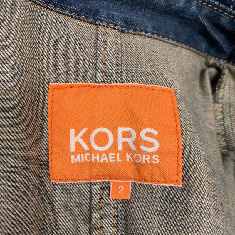 マイケルコース MICHAEL KORS ジャケット、上着 ジャケット、ブレザー 2 無地 X ダメージ加工 インディゴ / インディゴ / レディース USED 古着 中古 10012494