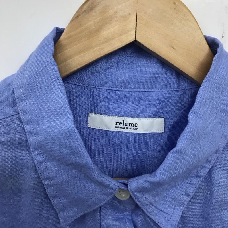 レリュームジャーナルスタンダード relume Journal Standard シャツ、ブラウス 長袖 長袖シャツ 無地シャツ カラーシャツ FREE 無地 青 / ブルー / レディース USED 古着 中古 10135108