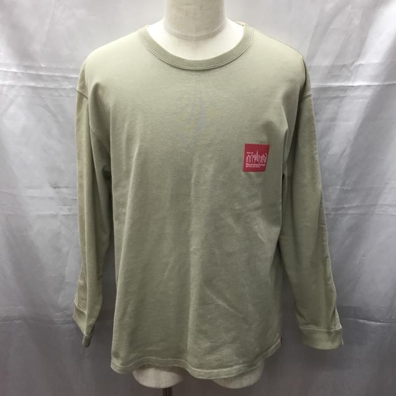 マンハッタンポーテージ Manhattan Portage カットソー 長袖 21FWMP-IN19-JF バックプリントロングスリーブTシャツ XL ロゴ、文字 ベージュ / ベージュ /  メンズ USED 古着 中古 10111342