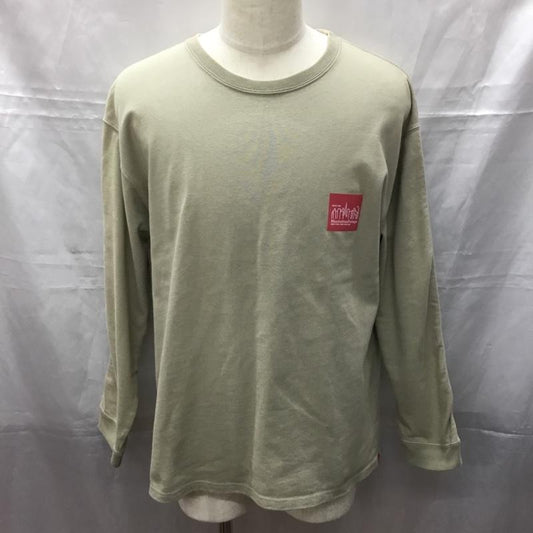 マンハッタンポーテージ Manhattan Portage カットソー 長袖 21FWMP-IN19-JF バックプリントロングスリーブTシャツ XL ロゴ、文字 ベージュ / ベージュ /  メンズ USED 古着 中古 10111342