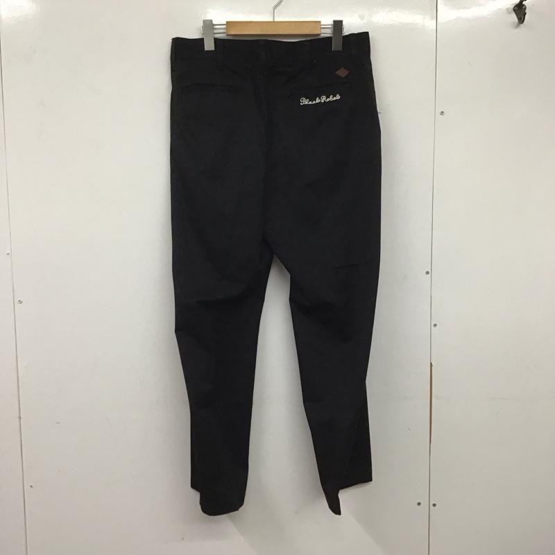 ルードギャラリーブラックレーベル RUDE GALLERY BLACK REBEL パンツ ワークパンツ、ペインターパンツ チノパン ワイドパンツ カジュアルパンツ L 無地 黒 / ブラック / メンズ USED 古着 中古 10138604