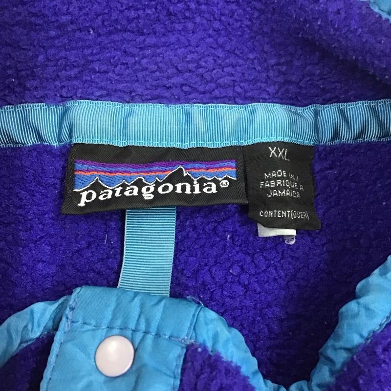 パタゴニア patagonia ジャケット、上着 ジャケット、ブレザー プルオーバージャケット 長袖カットソー アウトドア フリースアウター XXL ロゴ、文字 青 / ブルー /  メンズ USED 古着 中古 10113156