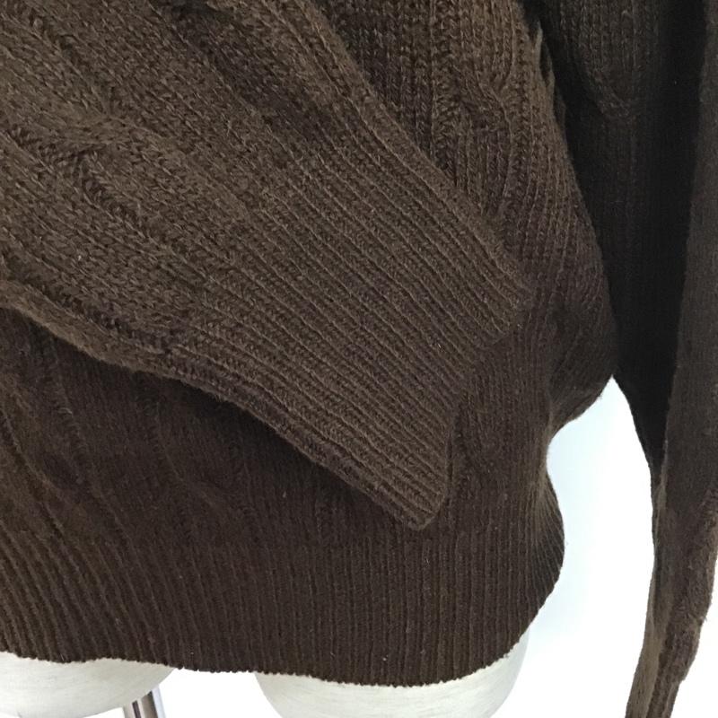 ポロバイラルフローレン Polo by RALPH LAUREN ニット、セーター 長袖 L 無地 茶 / ブラウン / メンズ USED 古着 中古 10105991