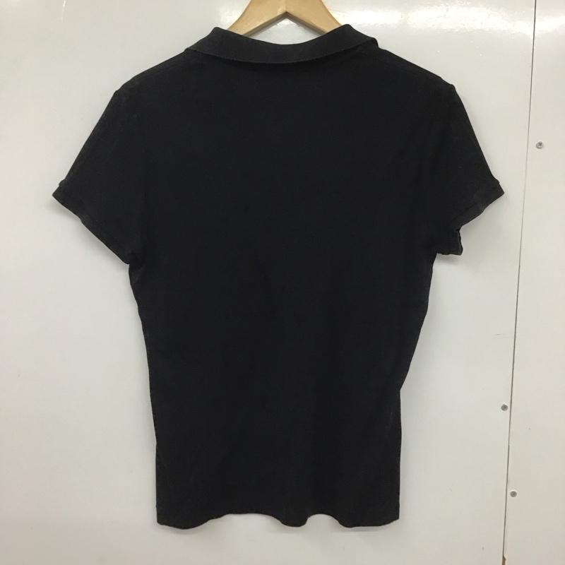 ラルフローレン RALPHLAUREN ポロシャツ 半袖 L 無地 黒 / ブラック / レディース USED 古着 中古 10133208