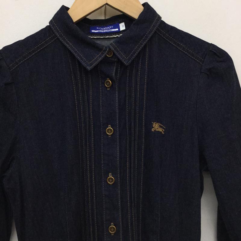 バーバリーブルーレーベル BURBERRY BLUE LABEL ワンピース ひざ丈スカート 38 ロゴ、文字 黒 / ブラック / レディース USED 古着 中古 10137788