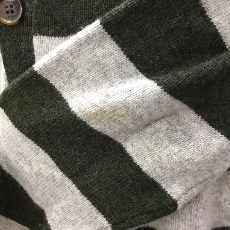 ブルックスブラザーズ BROOKS BROTHERS カーディガン 長袖 長袖ニットカーディガン リブニットカーディガン 前ボタン S ボーダー柄 マルチカラー / マルチカラー / メンズ USED 古着 中古 10113301