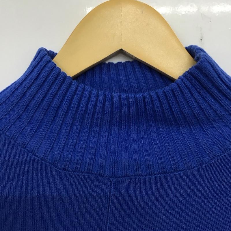 スライ SLY ニット、セーター 長袖 030EAA70-1490 STEP HEM TOPS FREE 無地 青 / ブルー / レディース USED 古着 中古 10137787