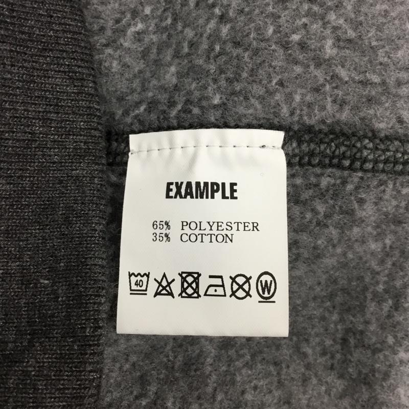 イグザンプル EXAMPLE トレーナー 長袖 長袖トレーナー スウェット クルーネック リブスウェットカットソー L ロゴ、文字 灰 / グレー / メンズ USED 古着 中古 10108450