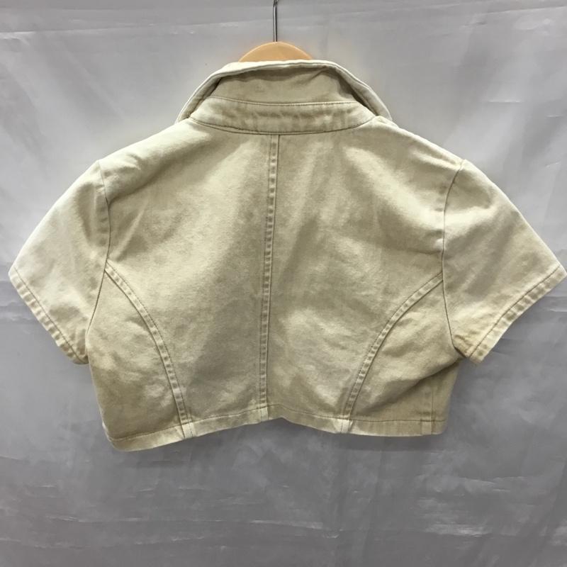 セシルマクビー CECIL McBEE トップス トップス ショート丈 ジャケット ボレロ 半袖 M 無地 ベージュ / ベージュ / レディース USED 古着 中古 10118156