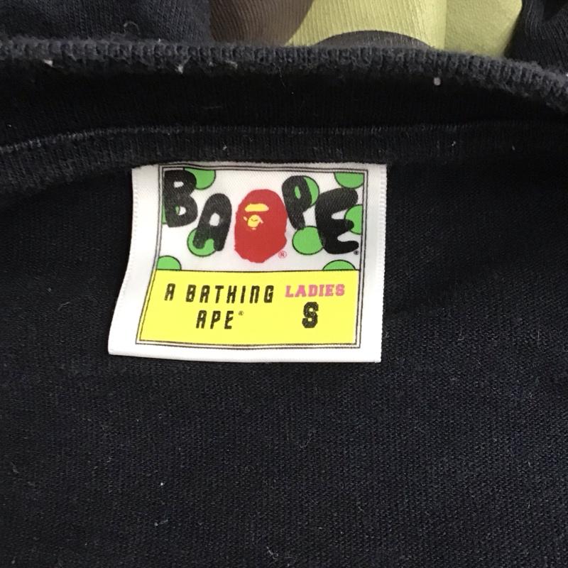 アベイシングエイプ A BATHING APE Tシャツ 半袖 クルーネック S プリント 黒 / ブラック / レディース USED 古着 中古 10113807