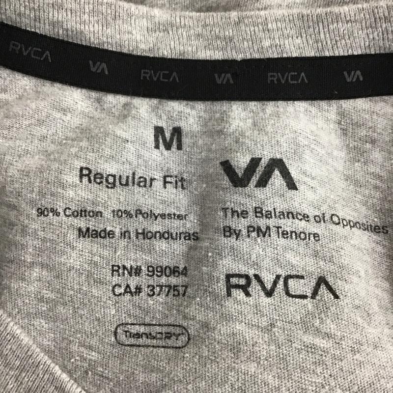 ルーカ RVCA Tシャツ 半袖 半袖カットソー プリントTシャツ クルーネックカットソー M ロゴ、文字 灰 / グレー / メンズ USED 古着 中古 10106963